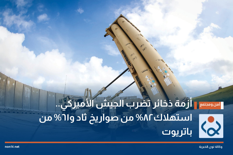أزمة ذخائر تضرب الجيش الأميركي.. استهلاك 82% من صواريخ "ثاد" و61% من "باتريوت"