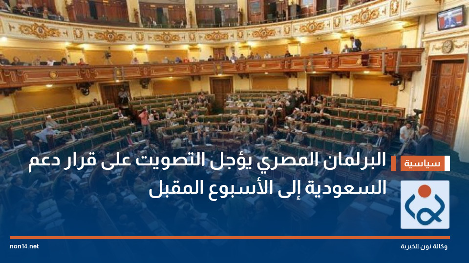 البرلمان المصري يؤجل التصويت على قرار دعم السعودية إلى الأسبوع المقبل