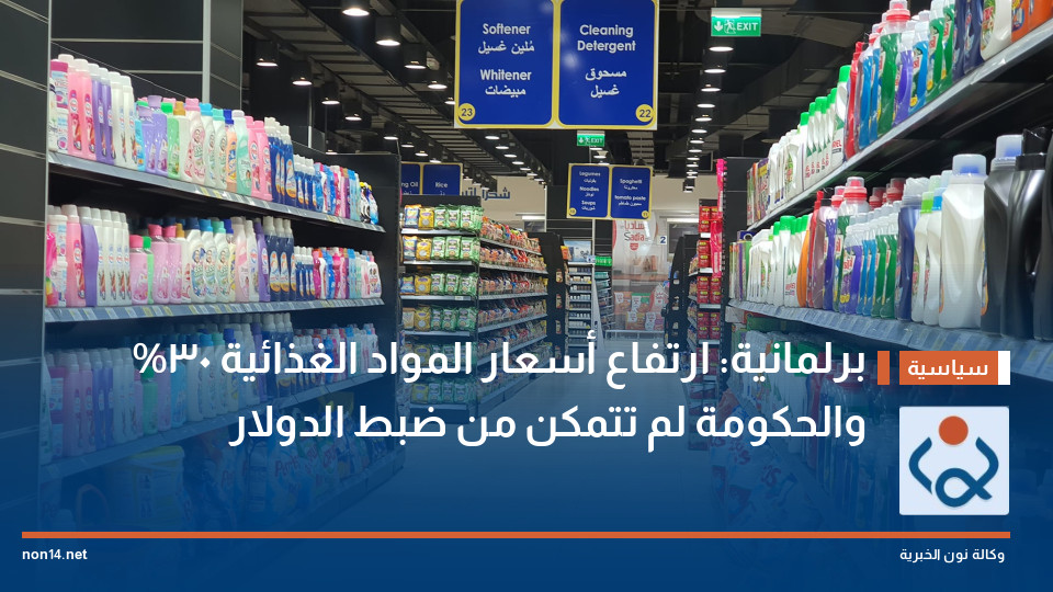 برلمانية: ارتفاع أسعار المواد الغذائية 30% والحكومة لم تتمكن من ضبط الدولار