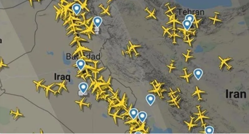 العراق يسجل ارتفاعاً لافتاً في عدد الطائرات العابرة لأجوائه يومياً