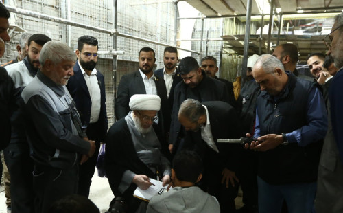 نُفذت بتحديات هندسية عملاقة... ممثل السيد السيستاني يطلع على تقدم العمل في سراديب الصحن الحسيني (فيديو)