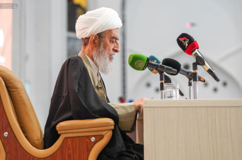 حفيد المحقق النائيني في حفل استذكاره يقرأ توصيات مهمة من المرجع الأعلى