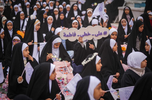 من داخل العراق وخارجه.. تشرّف 3000 فتاة بارتداء الحجاب في صحن السيدة الزهراء (ع) بالنجف (صور)