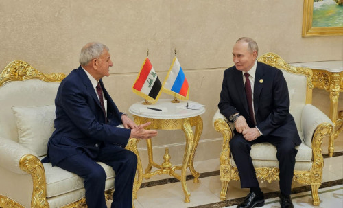 رشيد وبوتين يتفقان على مواجهة التحديات وتعزيز علاقات العراق وروسيا