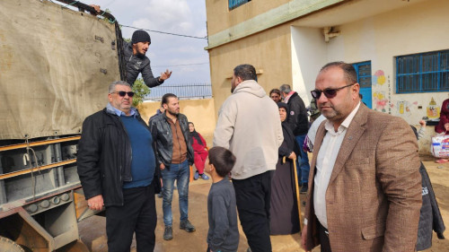 في ظروف جوية صعبة بلبنان... العتبة الحسينية توزع خامس وجبة من المساعدات غرب بعلبك على النازحين السوريين