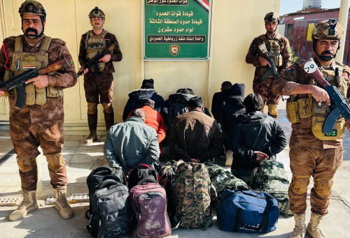 اعتقال 9 متسللين أجانب حاولوا اجتياز الحدود في واسط