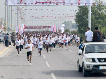بالصور:كربلاء المقدسة تنظم مسابقة للماراثون بمشاركة مئات الشباب