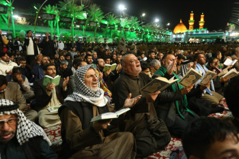 ليلة نزلت بها بركات السماء... حشود مليونية تحيي ليلة القدر الثالثة في كربلاء بالاعمال والتوسل والدعاء(صور)