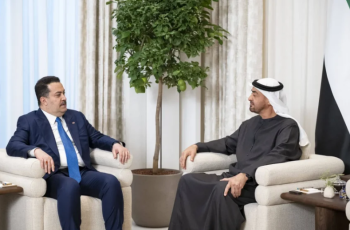 السوداني وبن زايد يدينان استهداف قنصلية دولة الامارات في مدينة اربيل