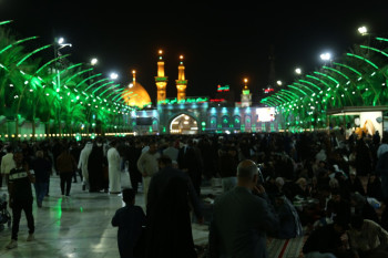 تقرير مصور:ملايين الزائرين يحيون ليلة عيد الفطر المبارك في كربلاء المقدسة