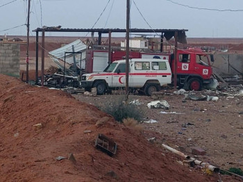 الحشد الشعبي يعلن عن تعرض مقر الفوج الأول في لواء (13 الطفوف) الى قصف امريكي دون وقوع خسائر بشرية