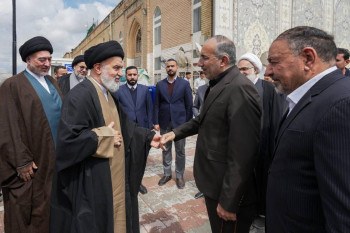 السيد احمد الصافي يزور سامراء ويتشرف بزيارة مرقد الإمامين العسكريين (عليهما السلام)