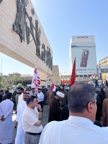 هذه مطالبهم:تجدد التظاهرات للفلاحين والمزارعين وسط بغداد (صور)