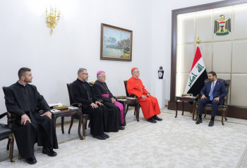 رئيس مجلس الوزراء السيد علي فالح الزيدي يستقبل بطريرك الكنيسة الكلدانية في العراق والعالم