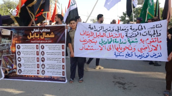 أهالي قضاء المحاويل في بابل يتظاهرون احتجاجاً على تردي الخدمات وانقطاع الكهرباء والمياه