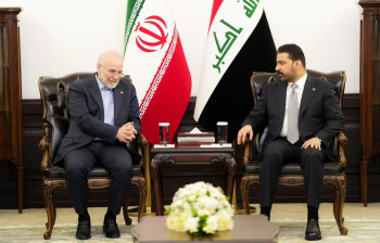 الزيدي يستقبل قاليباف ويشيد بموقف إيران الداعم للعراق في حربه ضد الإرهاب