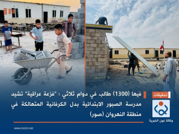 فيها (1300) طالب في دوام ثلاثي : "فزعة عراقية" تشيد مدرسة الصبور الابتدائية بدل الكرفانية المتهالكة في منطقة النهروان (صور)